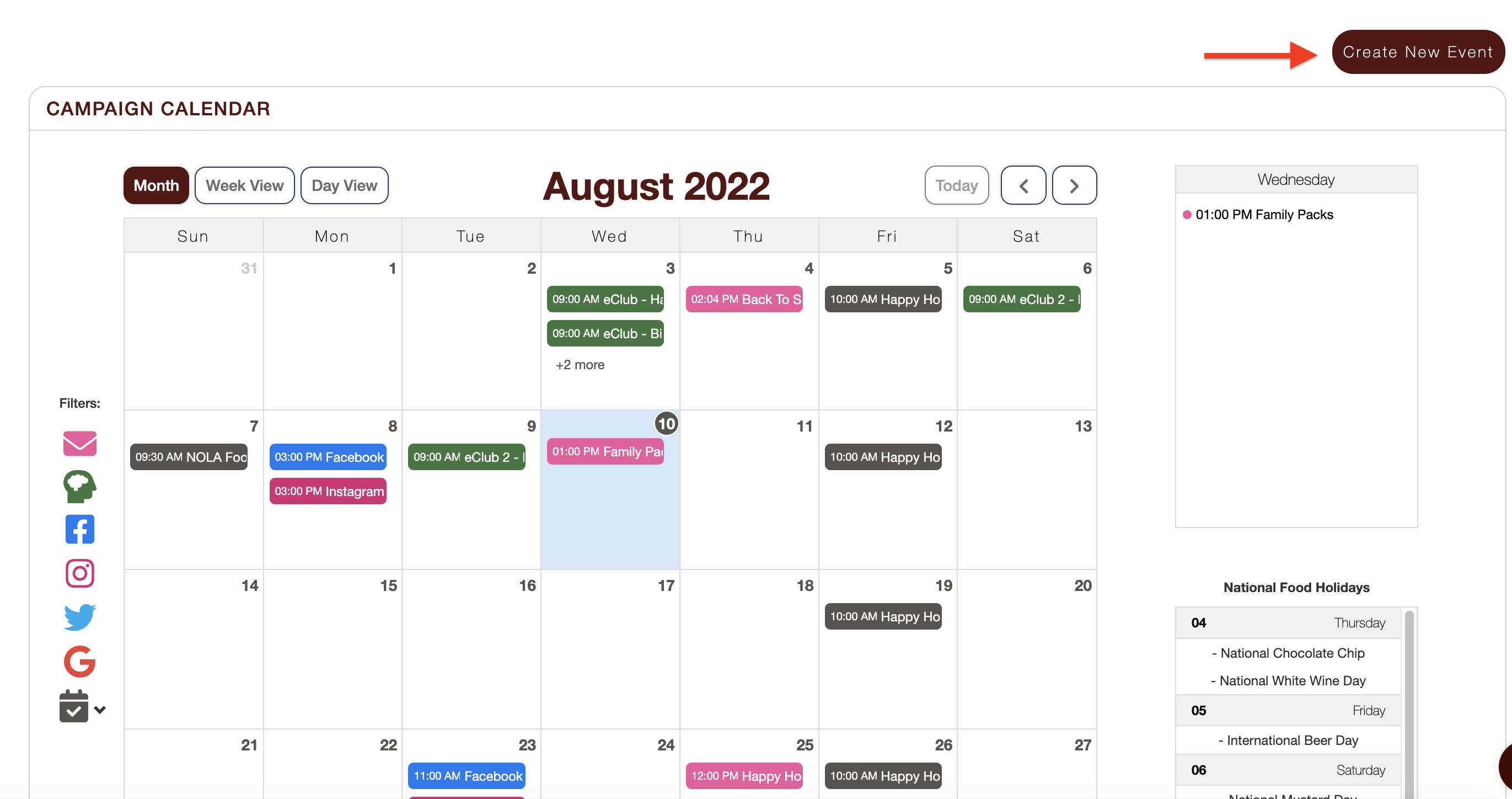 Adding an event to your Website Events Calendar